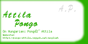 attila pongo business card